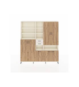 Arges Dolap 17 Raflı 2 Çekmeceli 7 Kapaklı 220x30x243 Aytaşı-Çam/Aytaşı