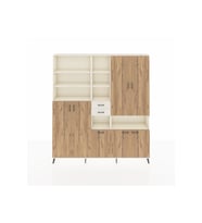 Arges Dolap 17 Raflı 2 Çekmeceli 7 Kapaklı 220x30x243 Aytaşı-Çam/Aytaşı