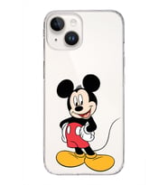 Apple iPhone 14 Uyumlu Kapak Mickey Mouse Tasarımlı Şeffaf Silikon Kılıf