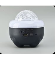 Pil Şarjı Bluetooth Hoparlör Sihirli Top Lamba Mini Kart Ekleme Projeksiyon Lambası (Y.Siyah)