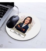 Kişiye Özel Hediye Karikatürlü En Başarılı Kadın Matematikçi Mousepad