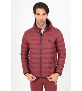 Maraton Regular Erkek Kapüşonlu Bordo Mont