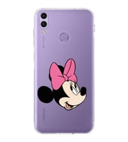 Huawei Honor 8c  Kamera korumalı Kapak Minnie Mouse Tasarımlı  Şeffaf Kılıf