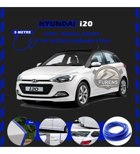 Hyundai İ20 Oto Araç Kapı Koruma Fitili 5metre Parlak Mavi Renk