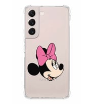 Samsung Galaxy S22 Plus Uyumlu Köşe Korumalı Antişok  Kapak Minnie Mouse Tasarımlı Şeffaf  Kılıf