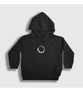 Presmono Unisex Çocuk Siyah Loading Black Mirror Kapüşonlu Sweatshirt 182228tt