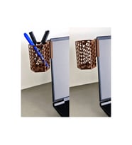 Alvera Monitor Kalemlik – 3D Baskı Petek Desenli Laptop Kenar Altıgen Kalemlik-Kahverengi