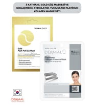 3 Katmanlı Gold Göz Maskesi ve Sıkılaştırıcı, Aydınlatıcı, Yumuşatıcı Platinum Kolajen Maske Seti