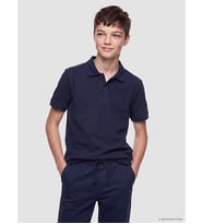 LCW Kids Lacivert Polo Yaka Kısa Kollu Basic Erkek Çocuk Tişört