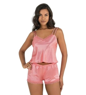 Arias Closet Mercan Saten Şort Takımı 9210
