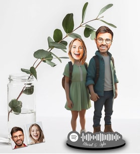 Kişiye Özel Spotify Sevgili Tasarımlı Ahşap Biblo Model-37
