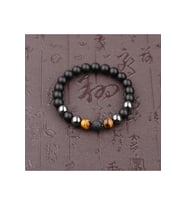 Erkek - Onix < Hematit < Kaplan Gözü < Lav Doğal Taşlı Elegant Bileklik  Handmade