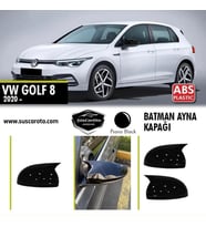 Vw Golf 8 2019 Sonrası Uyumlu Batman Yarasa Ayna Kapağı Piano Black ABS Plastik