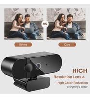 Lexroo WebCam 4K Konferans Kamera Gizlilik Bandı Dahili Mikrofon Chat Görüntülü Sohbet Yayın