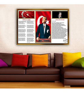 Altın Çerçeveli dekoratif tablo a1362 (Gold)