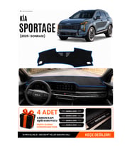 KİA SPORTAGE (2025-SONRASI) Uyumlu Torpido Örtüsü Torpido Kılıfı - Siyah Mavi