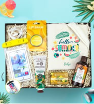 Yaza Özel Su Geçirmez Telefon Kılıfı & Kişiye Özel Ham Bez Çanta & Yves Rocher El Kremi & Yves Rocher Vanilya Özlü Yüz Sabunu & Yves Rocher Vanilya Özlü Duş Jeli & Thalia LipBalm  Hediye Seti