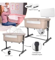 Lorelli Milano 2 in 1 Anne Yanı Beşik - Beige (Bej)