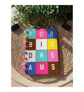 Yeni Nesil Kalp Spiralli Eğlenceli Çizgili Defter For Big Dreams (Karışık)