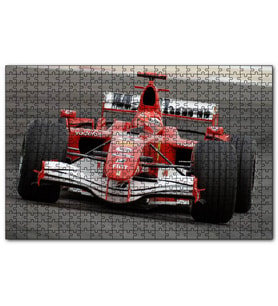 Cakapuzzle Kırmızı Ferrari F1 Formula Yarışı  Puzzle Yapboz MDF (Ahşap) (120 Parça)