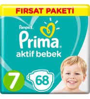 Prima Bebek Bezi 7 Beden Fırsat Paketi 15+ Kg (2*34) 68 Adet