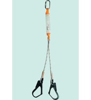 YForklu Çift Kollu Düşüş Durdurucu Set 341 EN 355 Karam Şok Emici fork Halatlı Lanyard (STD)