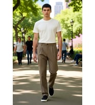 Erkek Moda Baggy Fit Boru Paça Pantolon Düz Desen Günlük Kombinler Kullanım