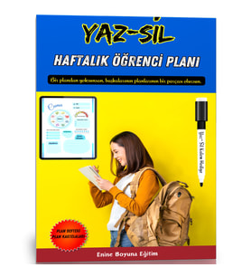 Öğrenci Plan Defteri YAZ-SİL (Günlük-Haftalık)