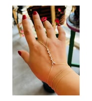 BİLEKTEN ÇİFT DOLAMALI, BAGET TAŞLI OK ŞAHMERAN-GOLD RENK ACR9737