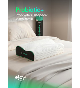 Probiotic+ Çift Boyun Destekli Visco Ortopedik Yastık, 55x36x13/11