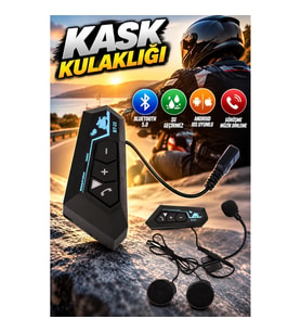 BT22 Bluetooth Kask Kulaklığı Intercom 5.0 Android ve iOS Uyumlu Su Geçirmez Sürüş İletişim Sistemi