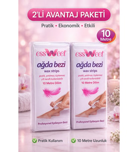 Essweet Ağda Bezi 10 Metre Dilim Profesyonel Epilasyon Bezi Çift Taraflı Kullanım Yırtılmaz Dayanık