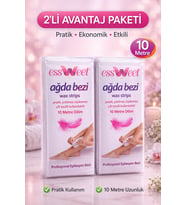 Essweet Ağda Bezi 10 Metre Dilim Profesyonel Epilasyon Bezi Çift Taraflı Kullanım Yırtılmaz Dayanık