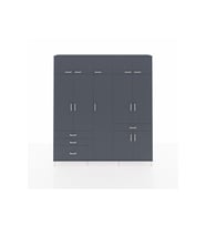 Arges Gardrop 11 Raflı 4 Çekmeceli 2 Askılı 220x30x243 Antrasit-Antrasit