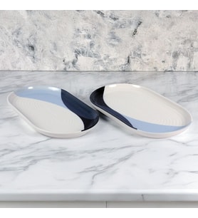 GÜRAL PORSELEN Bilbao 2 Parça 25 Cm Kayık Tabak 36561