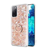 Microsonic Samsung Galaxy S20 FE Kılıf Glitter Liquid Holder Gold