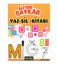 Alfabe Sayılar YAZ-SİL Kitabı (Türkçe Alfabe)