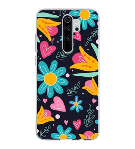 PrintiFy Xiaomi Redmi Note 8 Pro ile Uyumlu 1mm Slim Fit Retro Colors 1 Baskılı Şeffaf  Kılıf
