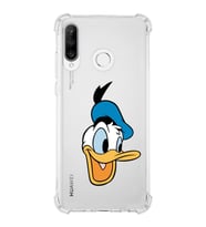 Huawei P30 Lite  Köşe Korumalı Antişok Kapak Donald Duck Tasarımlı Şeffaf  Kılıf