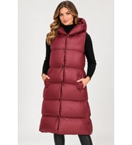 Dewberry Kadın %100 Polyester Xexese Yelek Düz Bordo Z9734 Günlük Dış Giyim, Şehir Stili, Hafta Sonu Kombini