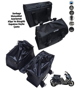 Sevbags Motosiklet Kolon Askı Ayarlamalı, Klipsli Ve Büzgülü Kapama Heybe Çanta