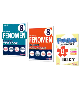 FENOMEN YAYINLARI 8. SINIF İngilizce Soru Bankası +On Soruda İngilizce Fasikülleri + Deneme