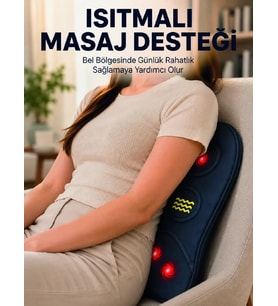 Titreşimli Isıtmalı Sırt ve Bel Masaj Minderi Ergonomik Tasarım