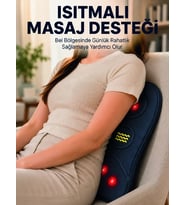 Titreşimli Isıtmalı Sırt ve Bel Masaj Minderi Ergonomik Tasarım