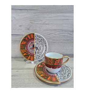 Wınston- 6 Kişilik Çift Desenli Türk Kahve Seti
