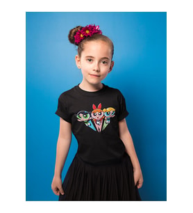 Power Puff Girls Baskılı Unisex Çizgi Film Çocuk Tişört (1-12 Yaş)