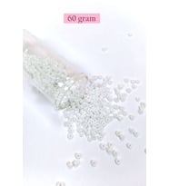 Dökme Cam Kum Boncuk (8/0) 3 mm - 60 Gram - İnci Beyaz - BNC186
