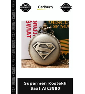 Özel Üretim Hediyelik Koleksiyon Süpermen Köstekli Saat Alk3880
