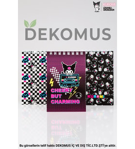 DEKOMUS İLE YENİ SEZON LİSANSLI KUROMI "TEKLİ" SPIRALLI A7 NOT DEFTERİ 32 YAPRAK (Mor)