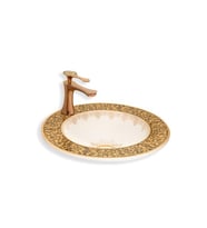 LENA TEZGAHÜSTÜ LAVABO E-3055A (Altın)